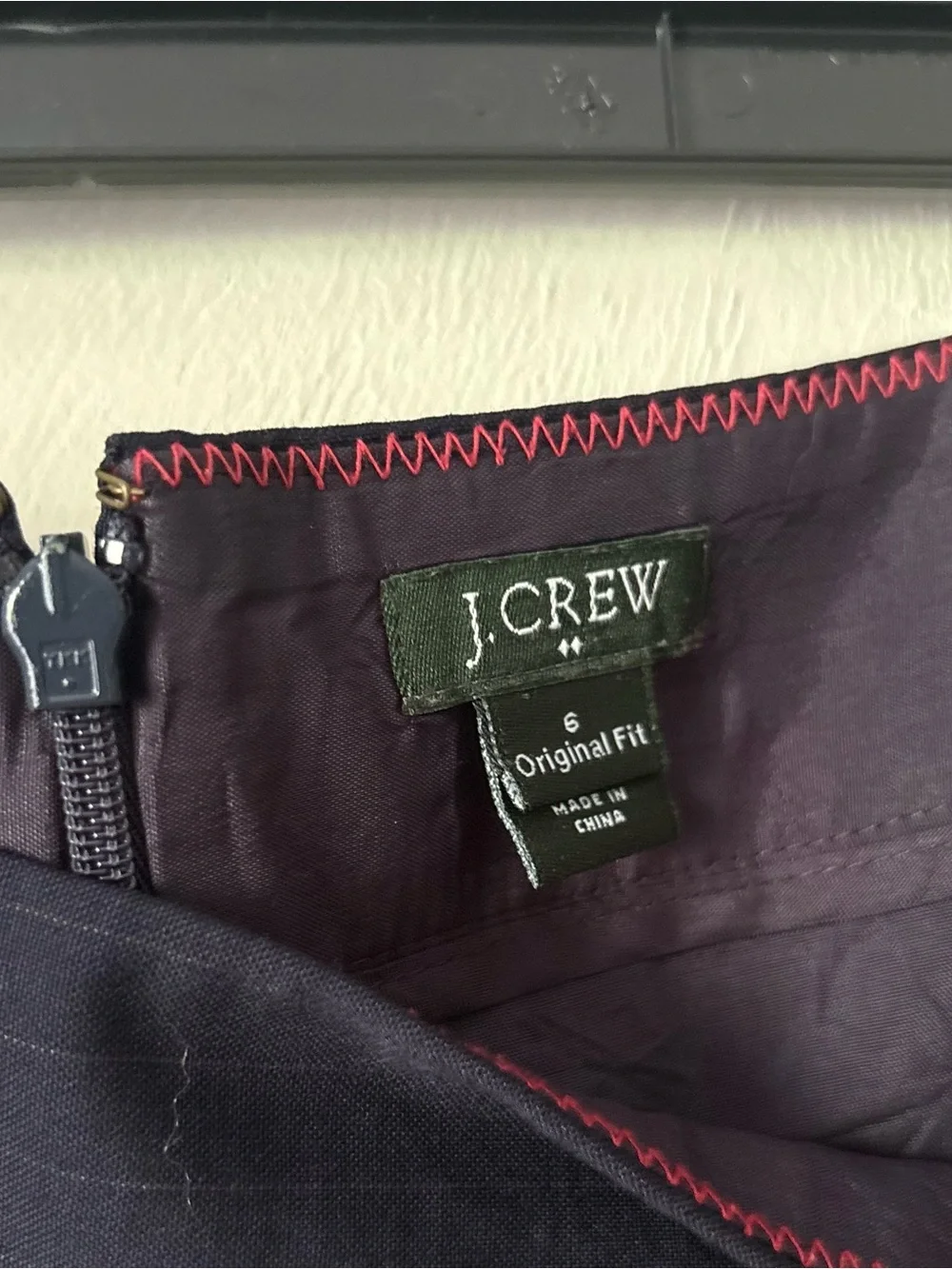 J. Crew Navy Pinstripe Pencil Skirt